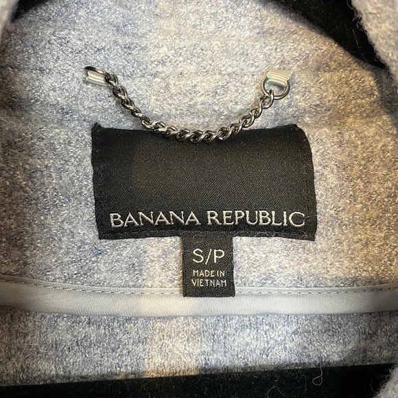 𝅺BANANA Republic heather gray wool blend zipper funnel neck jacket size small - Picture 6 of 8